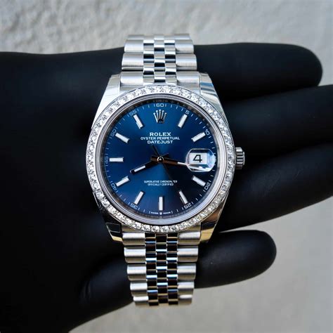 rolex 41 datejust diamond|Rolex Datejust 41 diamond bezel.